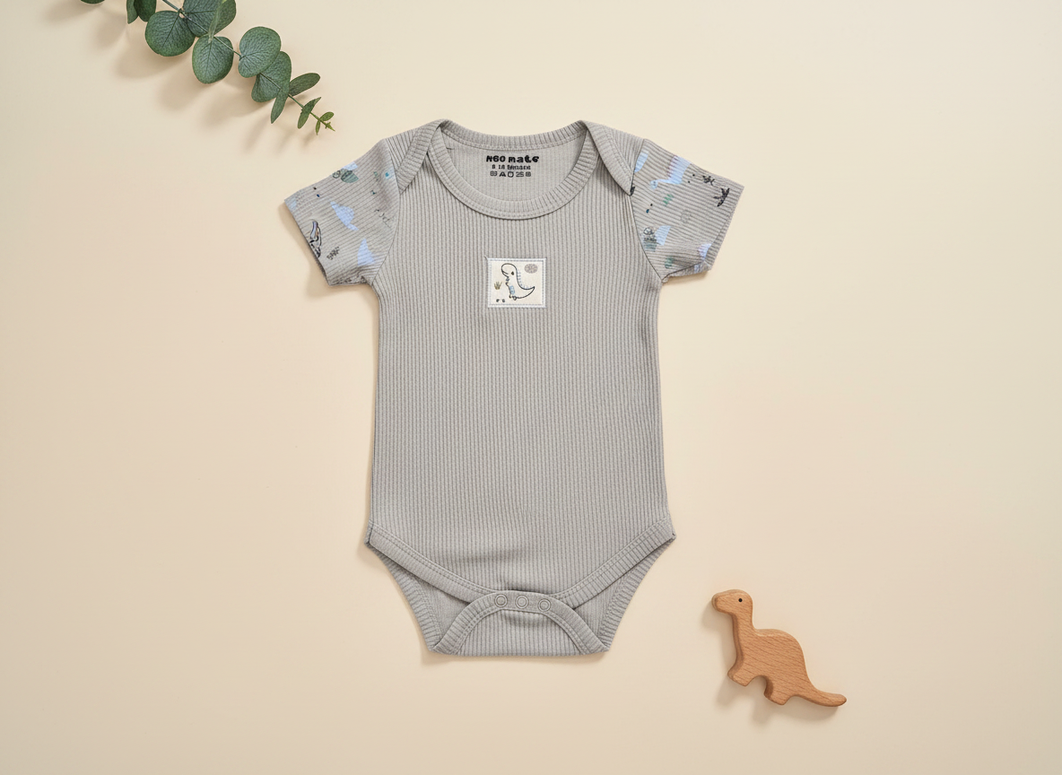 Ribbed Dino Layette Set