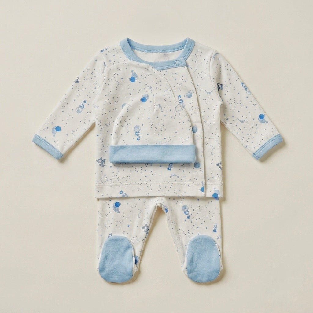 Organic Comfort Newborn Cap with Romper for New Born