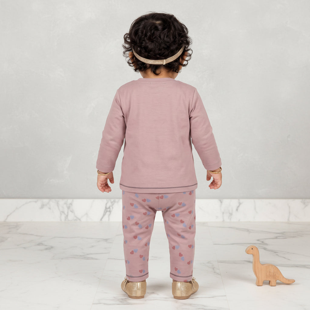 Premium Cotton Infant Girls Top Bottom Set