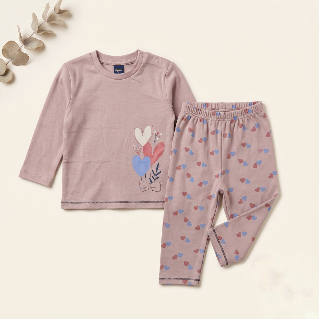 Premium Cotton Infant Girls Top Bottom Set