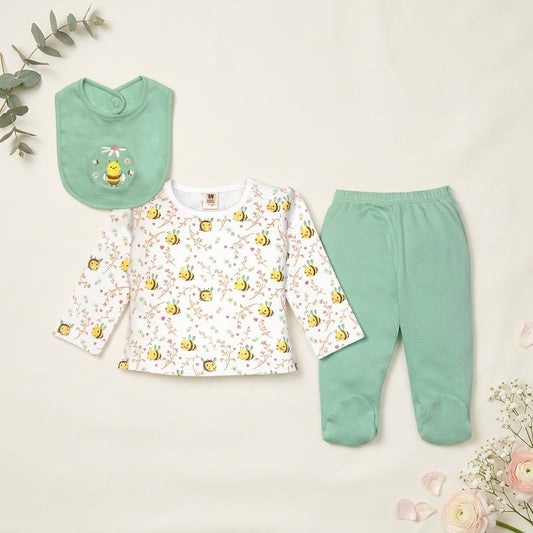 Sweet Honeybee Footed Pajama Set