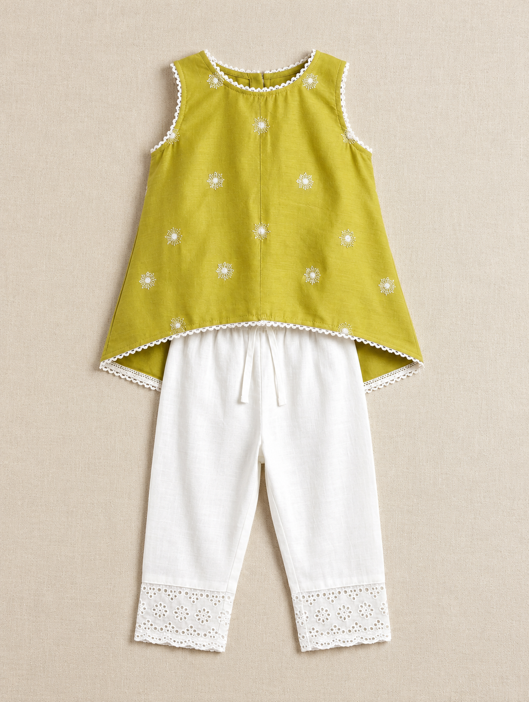 Olive Blossom & Lace 2-Piece Set