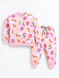 Rainbow & Letters Loopknit Co-ord