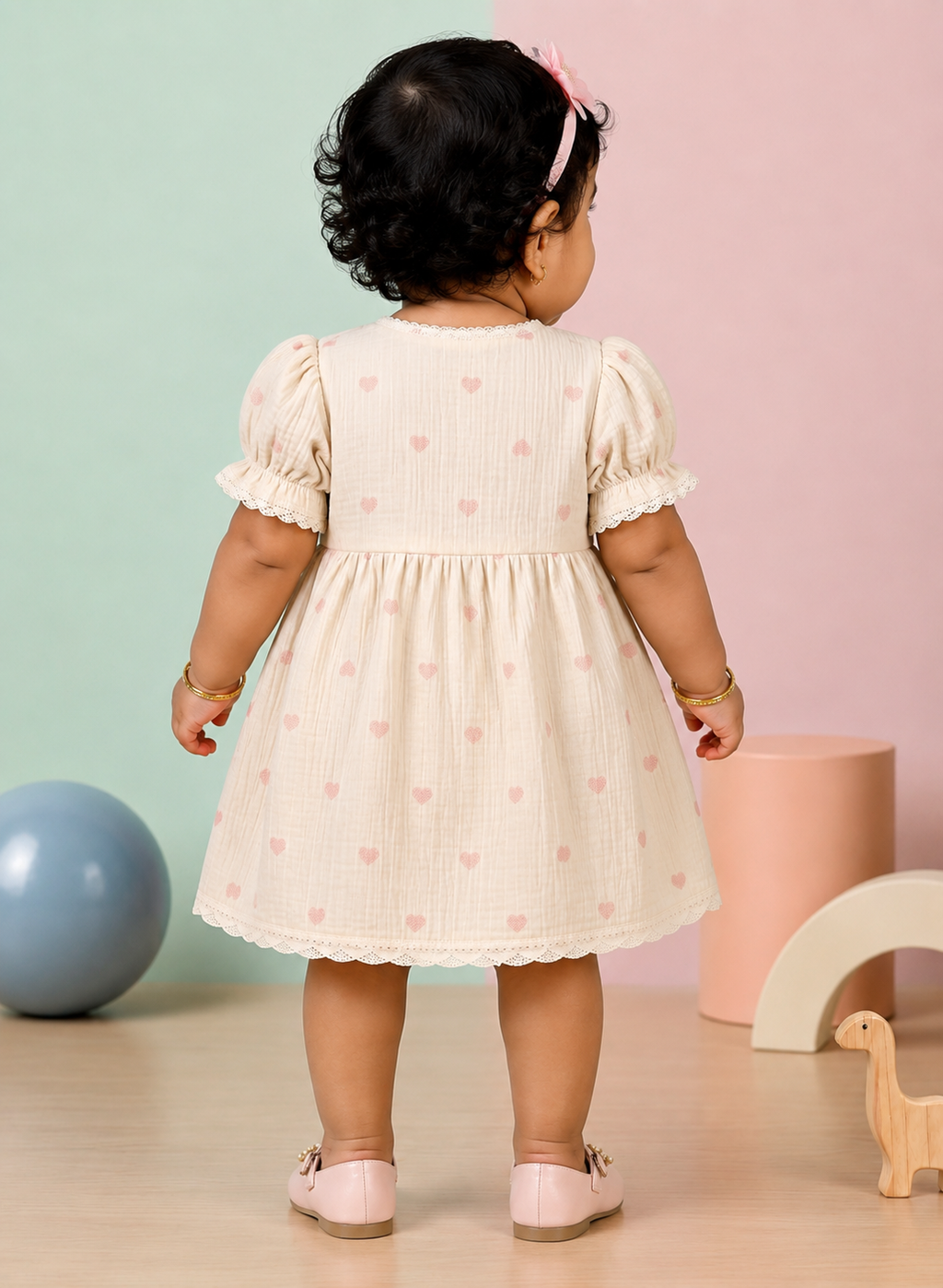 Happy Hearts Sweetheart Embroidered Cotton Dress