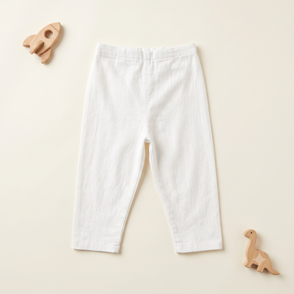 Little Elegance 2-Piece White Cotton Ethnic Set