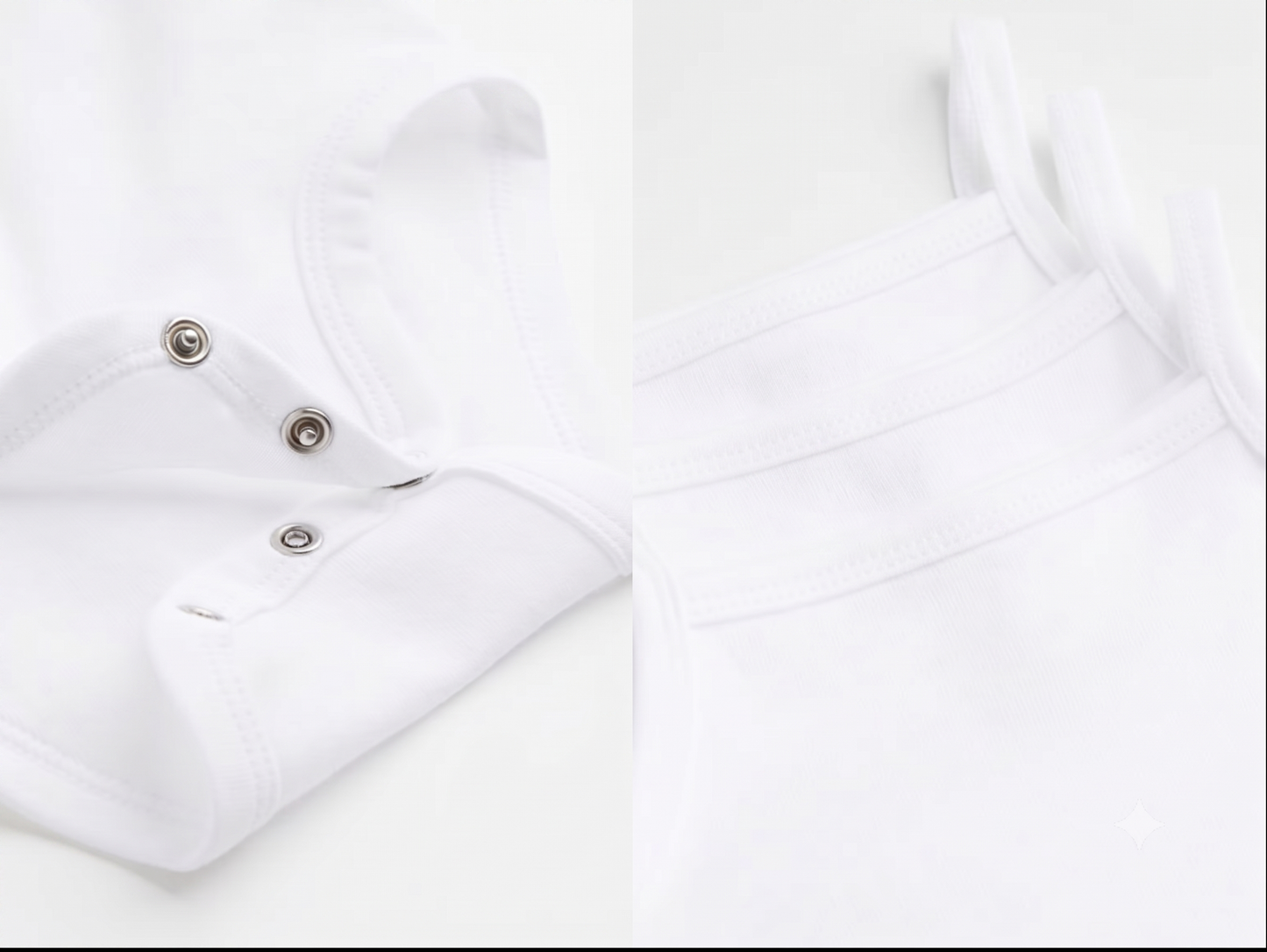 White Sleeveless Bodysuit Spaghetti(Set of 3)