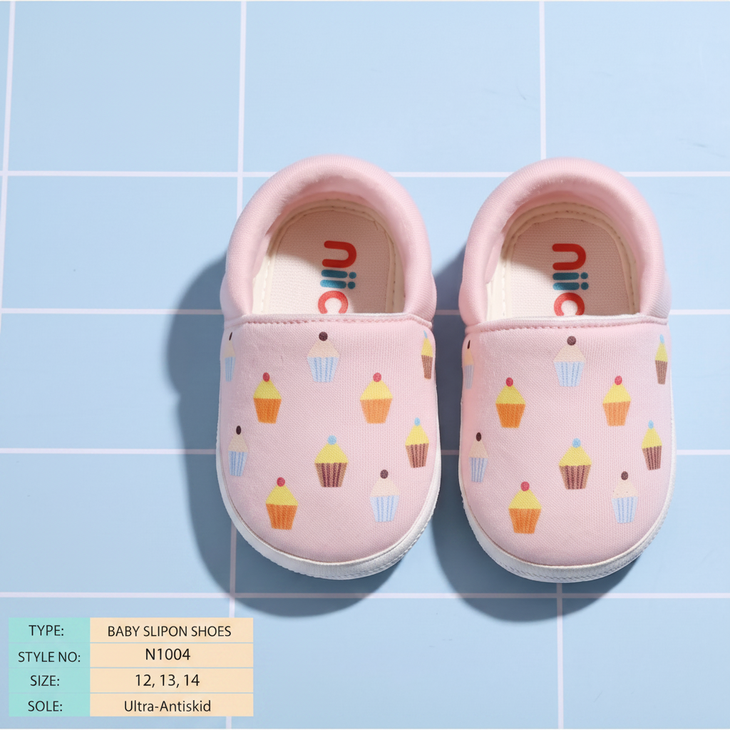 Pink Ice Cream Baby Slip-On Loafers  Option