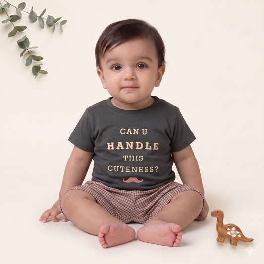 Little Charmer Tee & Checkered Short Set