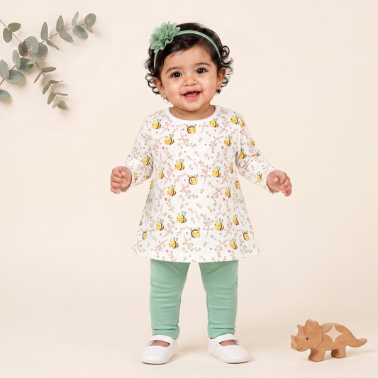 Sweet Honeybee Footed Pajama Set