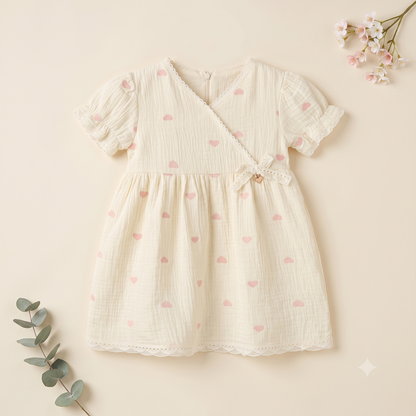 Happy Hearts Sweetheart Embroidered Cotton Dress