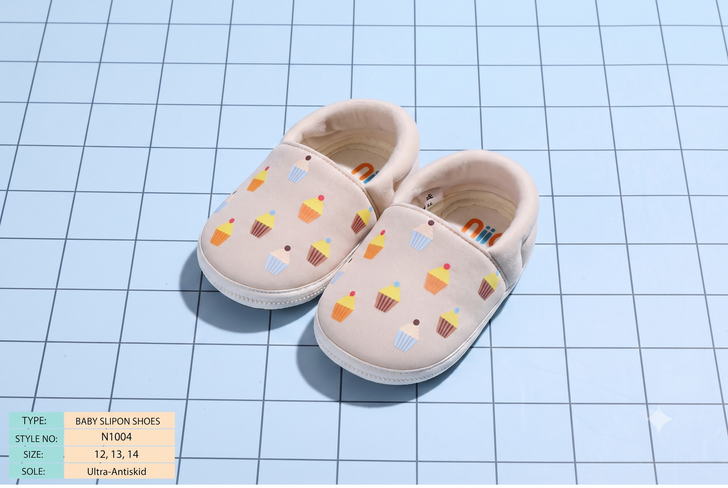 Beige Cupcake Baby Slip-On Loafers